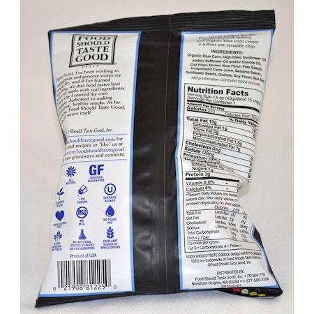 Food Should Taste Good Food Should Taste Good Blue Corn Hexagon Tortilla Chips 1.5 oz., PK24 21908-81225
